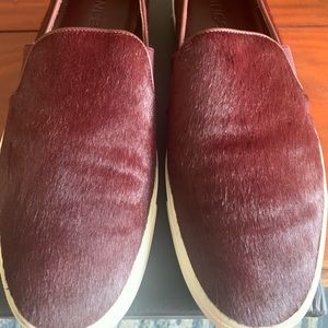 Women pony hair Vince slip on skate sneaker